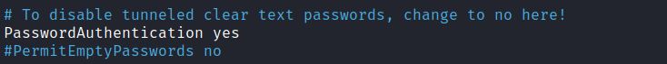 passwordauthentication